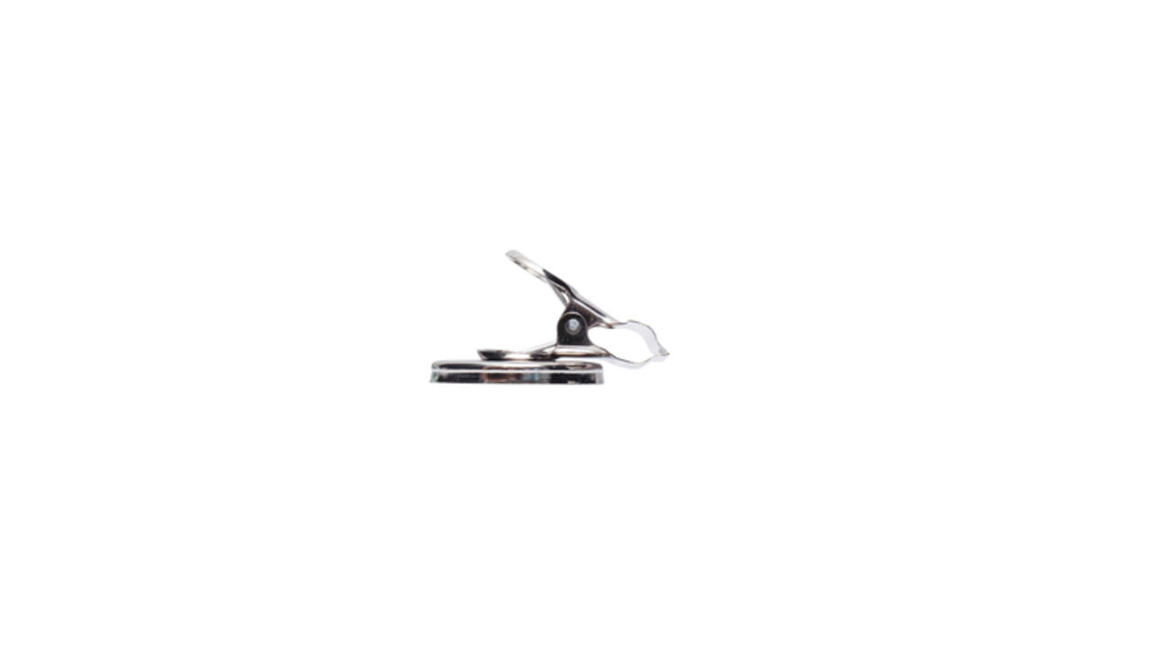Papierklem MAUL Bulldog met magneet 30mm zilver 2 stuks