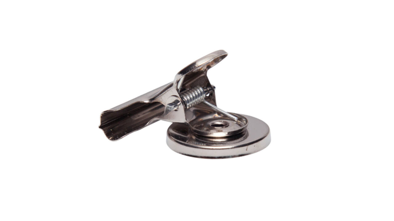 Papierklem MAUL Bulldog met magneet 40mm zilver 2 stuks