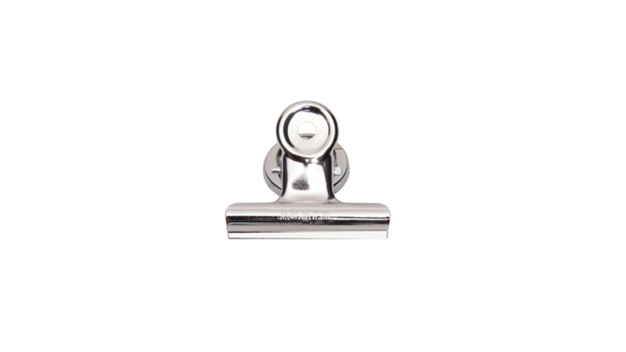 Papierklem MAUL Bulldog met magneet 52mm zilver 2 stuks