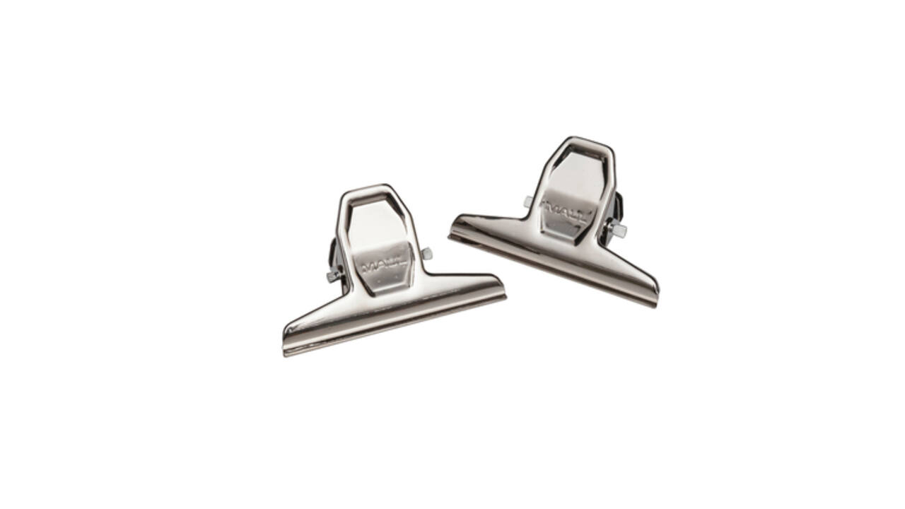 Papierklem MAUL Pro 75mm capaciteit 20mm zilver 2 stuks