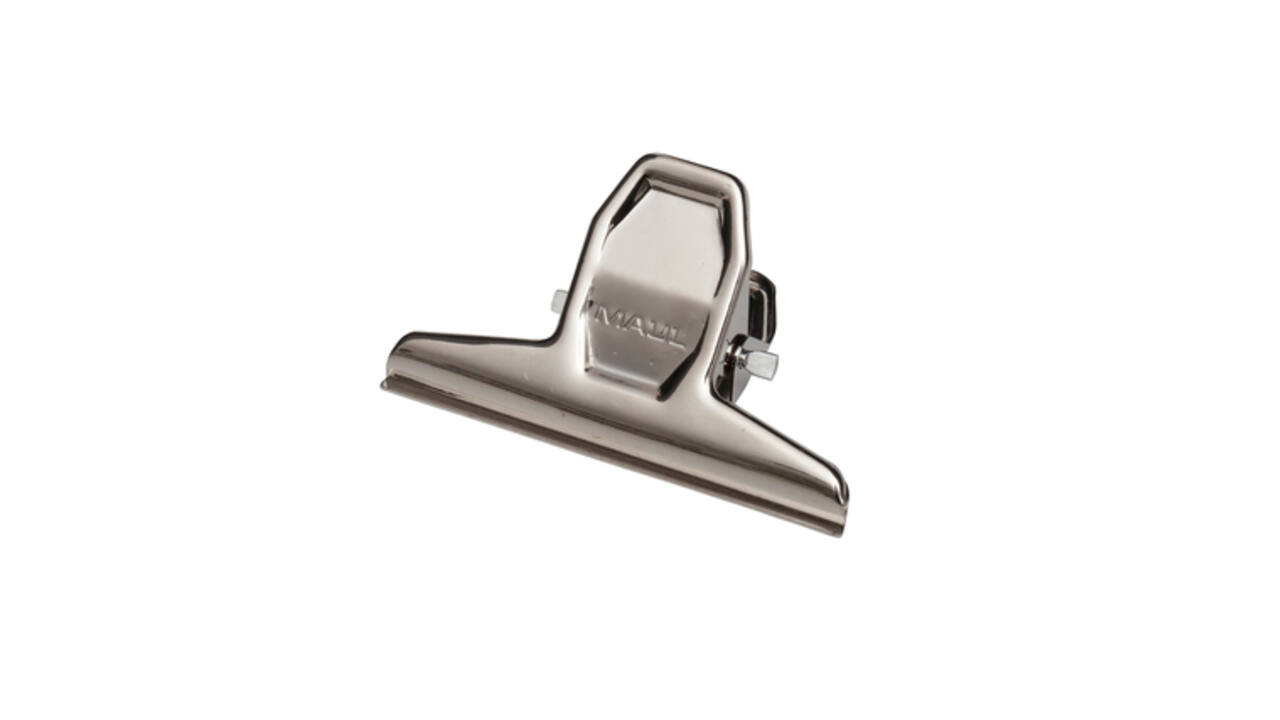 Papierklem MAUL Pro 75mm capaciteit 20mm zilver 2 stuks