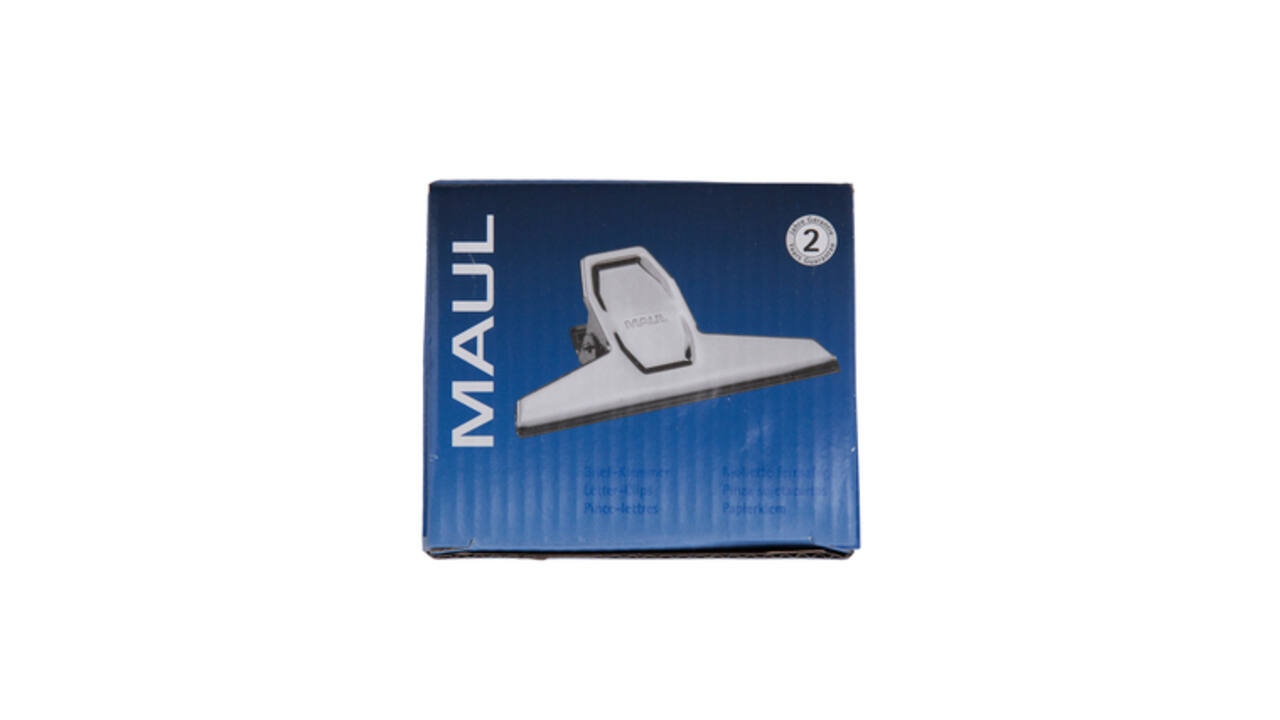 Papierklem MAUL Pro 75mm capaciteit 20mm zilver