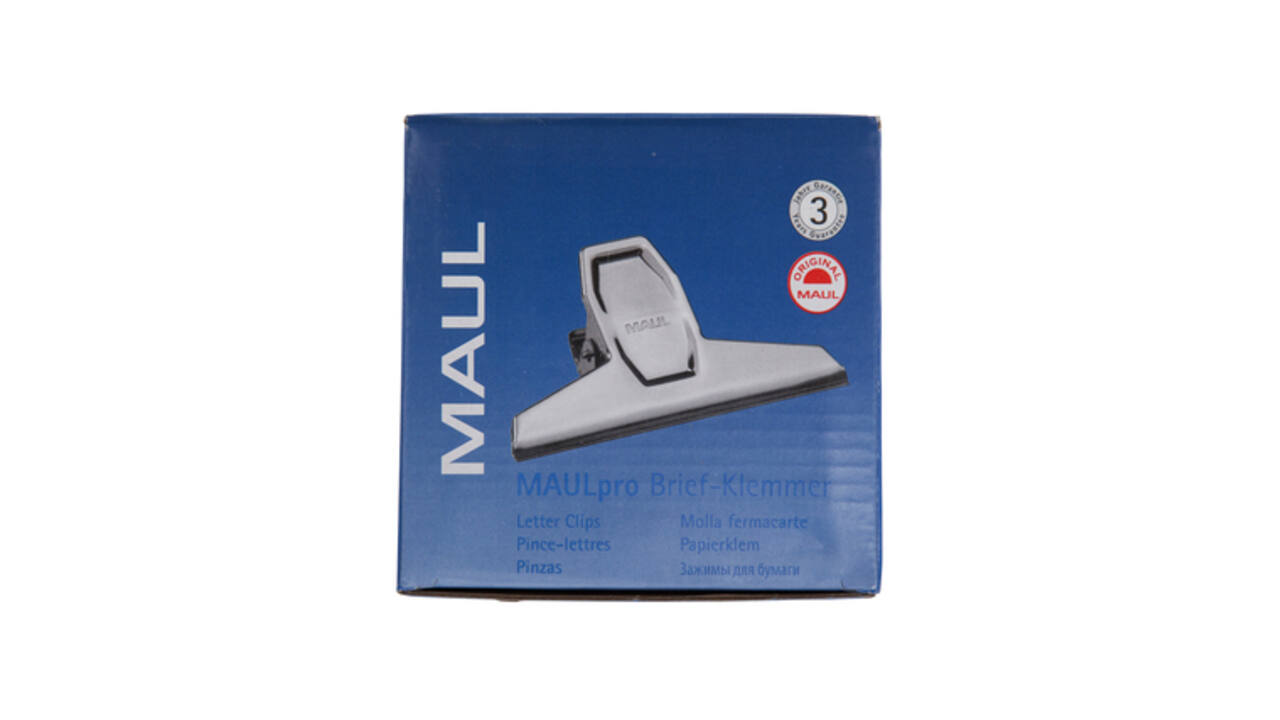 Papierklem MAUL Pro 95mm capaciteit 25mm zilver