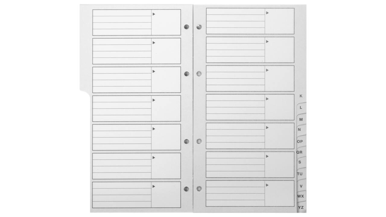 Telefoonalbum Kangaro 215x130mm A-Z 4-rings zwart