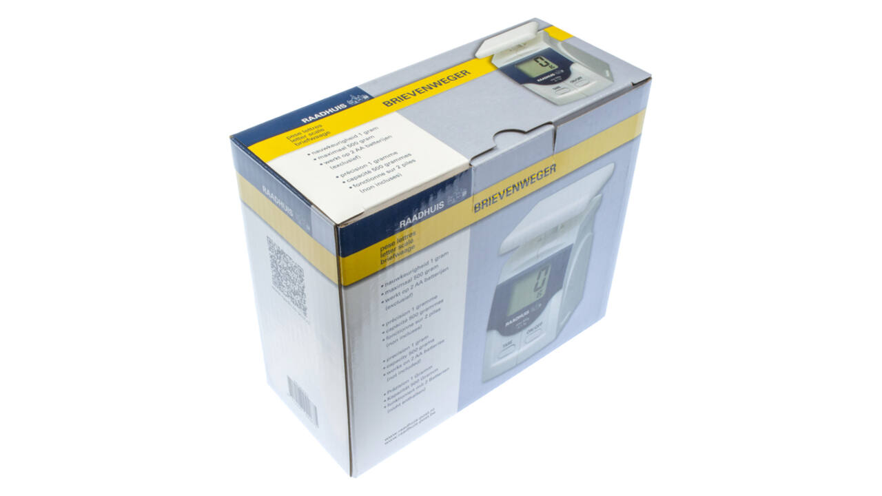 Briefweger Raadhuis tot 500 gram kunststof wit