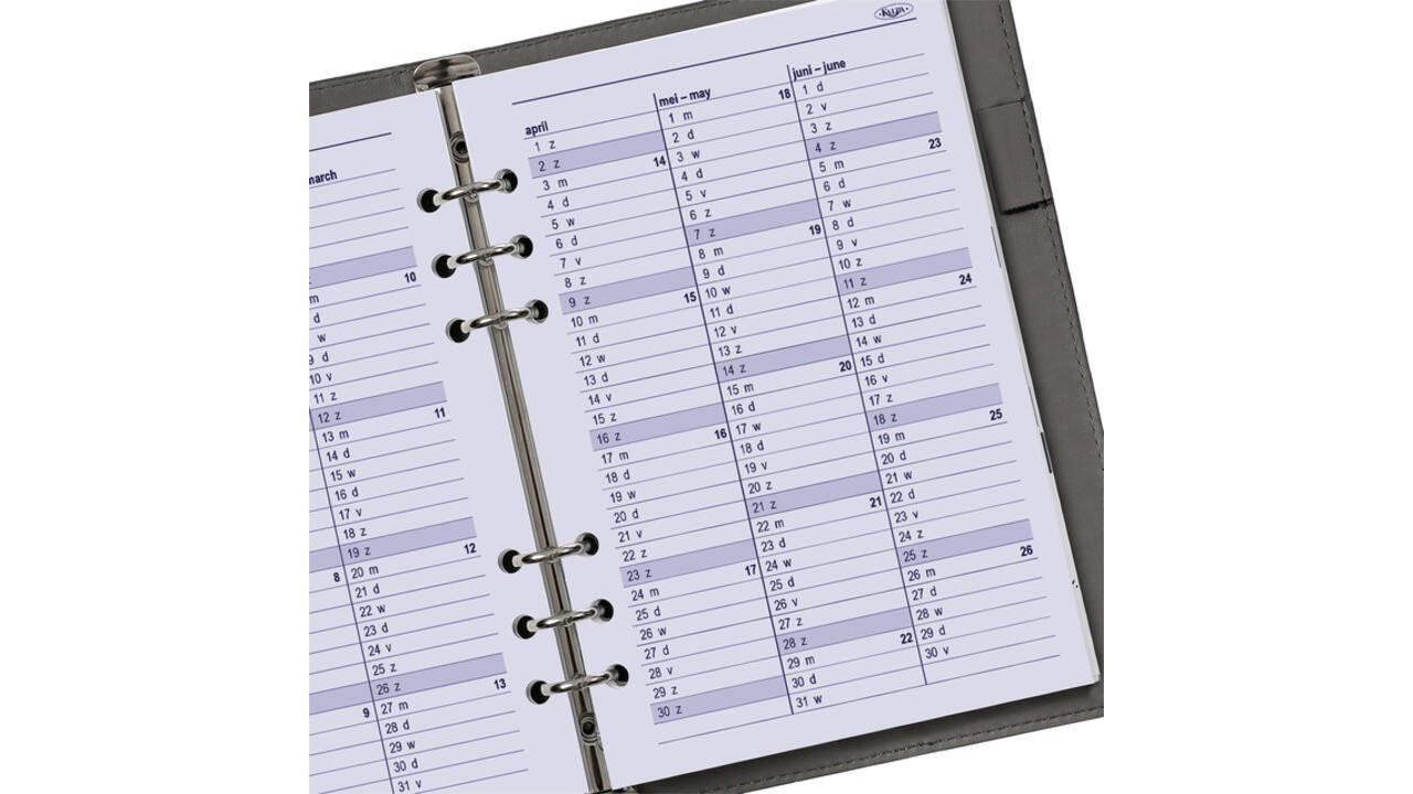 Agendavulling 2027 Kalpa A5 1dag/1pagina