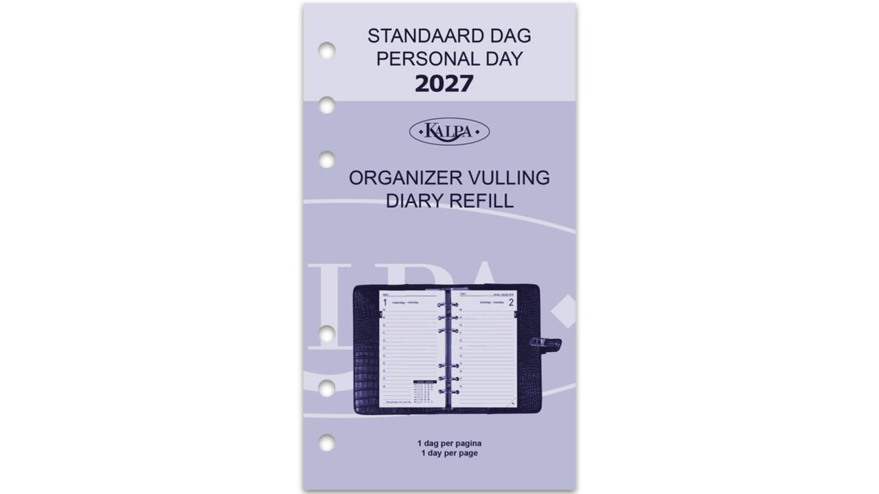 Agendavulling 2027 Kalpa Personal 1dag/1pagina