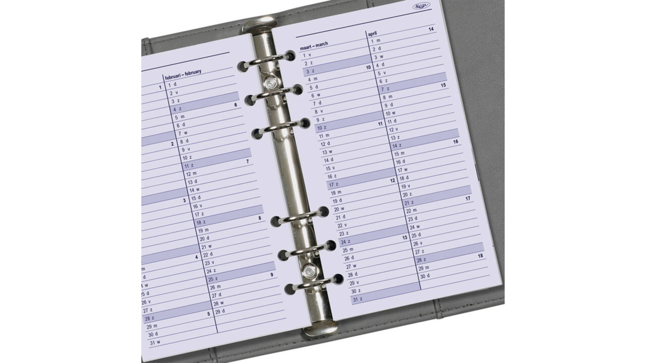 Agendavulling 2027 Kalpa Personal 1dag/1pagina