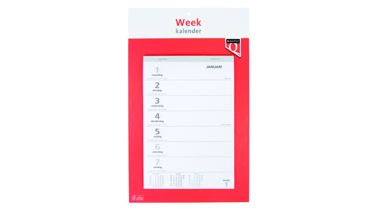 Weekkalender 2027 Quantore
