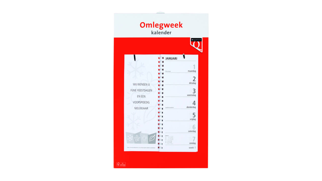Weekomlegkalender 2027 Quantore