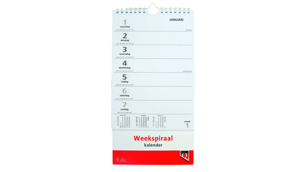 Weekspiraalkalender 2027 Quantore