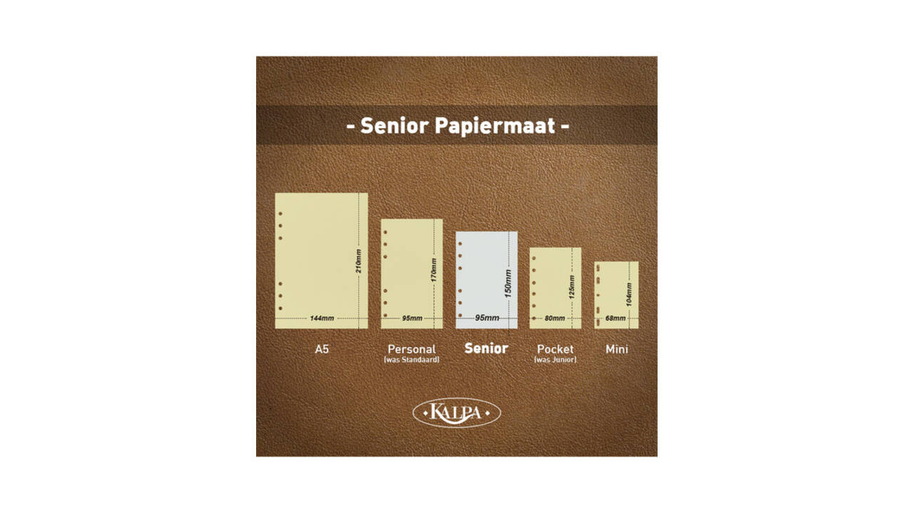 Organizer Kalpa Personal inclusief agenda 2026-2027 7dagen/2pagina's croco zwart