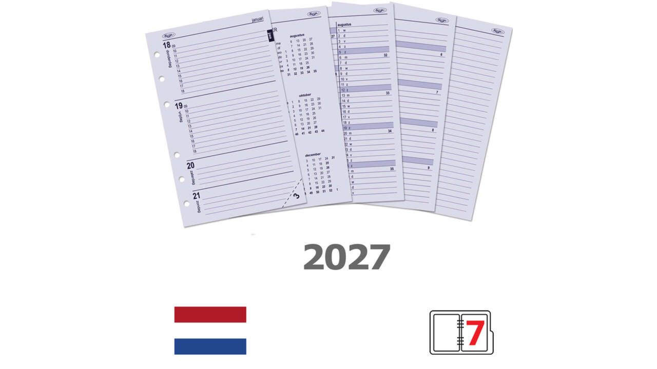 Agendavulling 2027 Kalpa Senior 7dagen/2pagina's