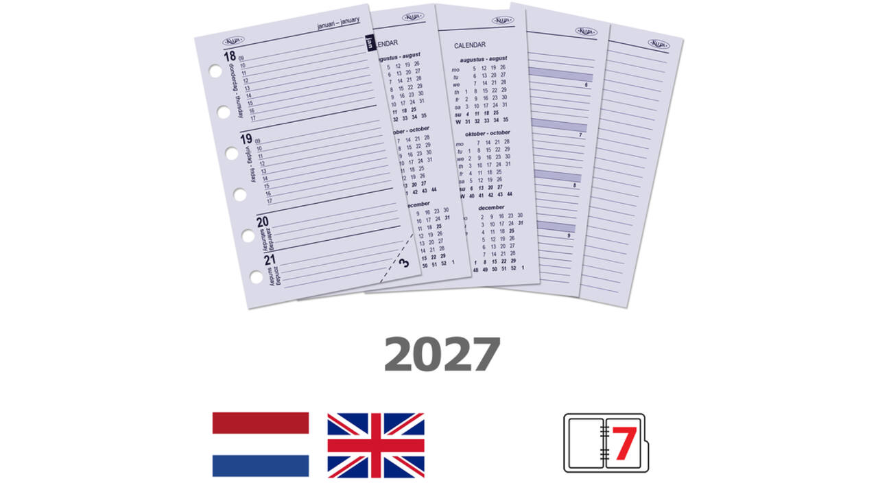 Agendavulling 2027 Kalpa Pocket 7dagen/2pagina's