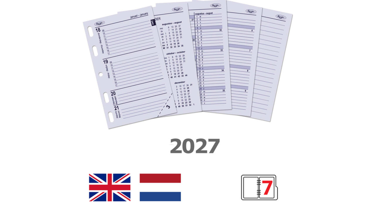 Agendavulling 2027 Kalpa Mini 7dagen/2pagina's