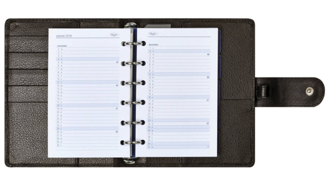 Organizer Kalpa Pocket inclusief agenda 2026-2027 7dagen/2pagina's keta bruin