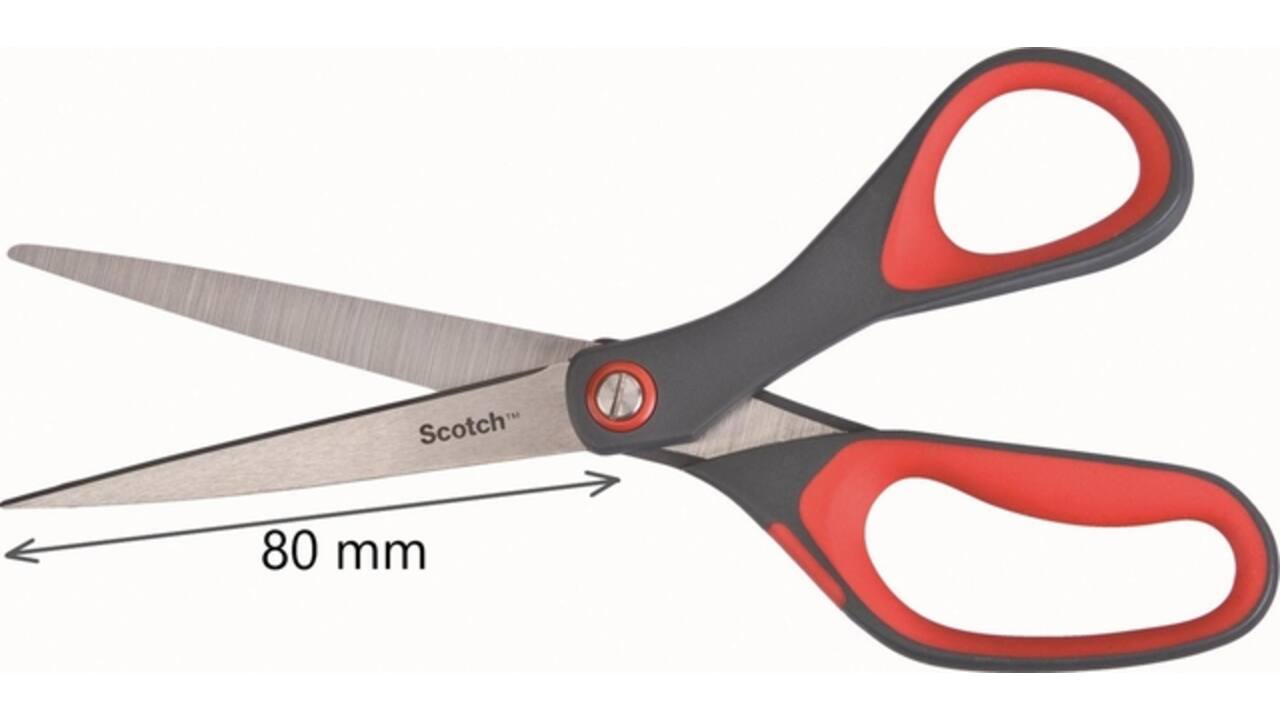 Schaar Scotch 20cm precision rood blister