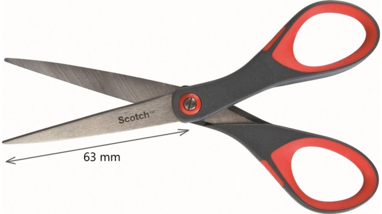 Schaar Scotch 18cm precision rood blister