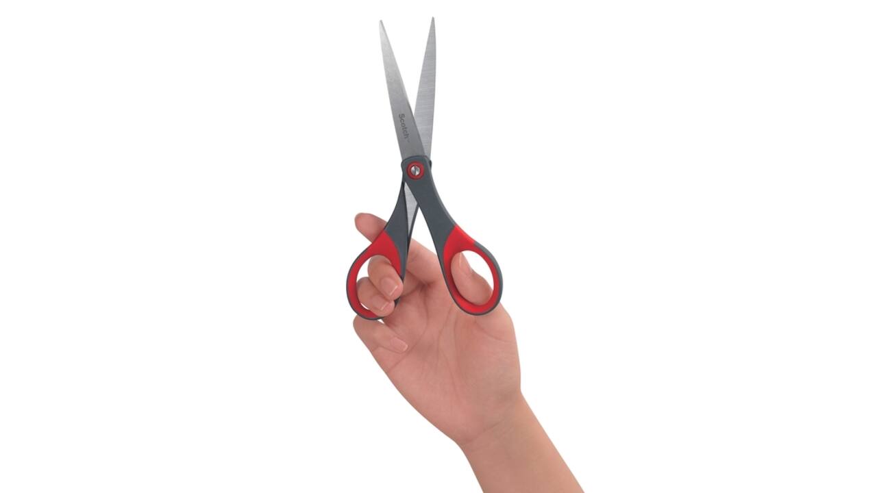 Schaar Scotch 18cm precision rood blister