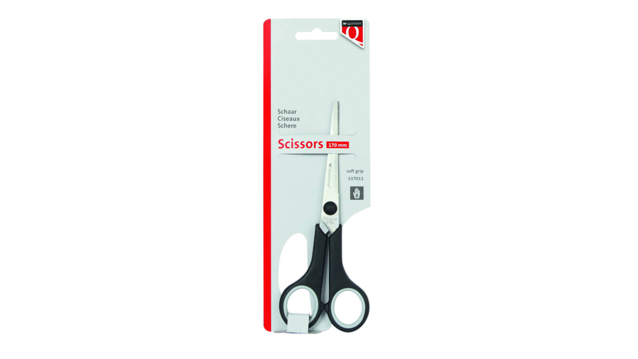 Schaar Quantore 170mm soft grip zwart