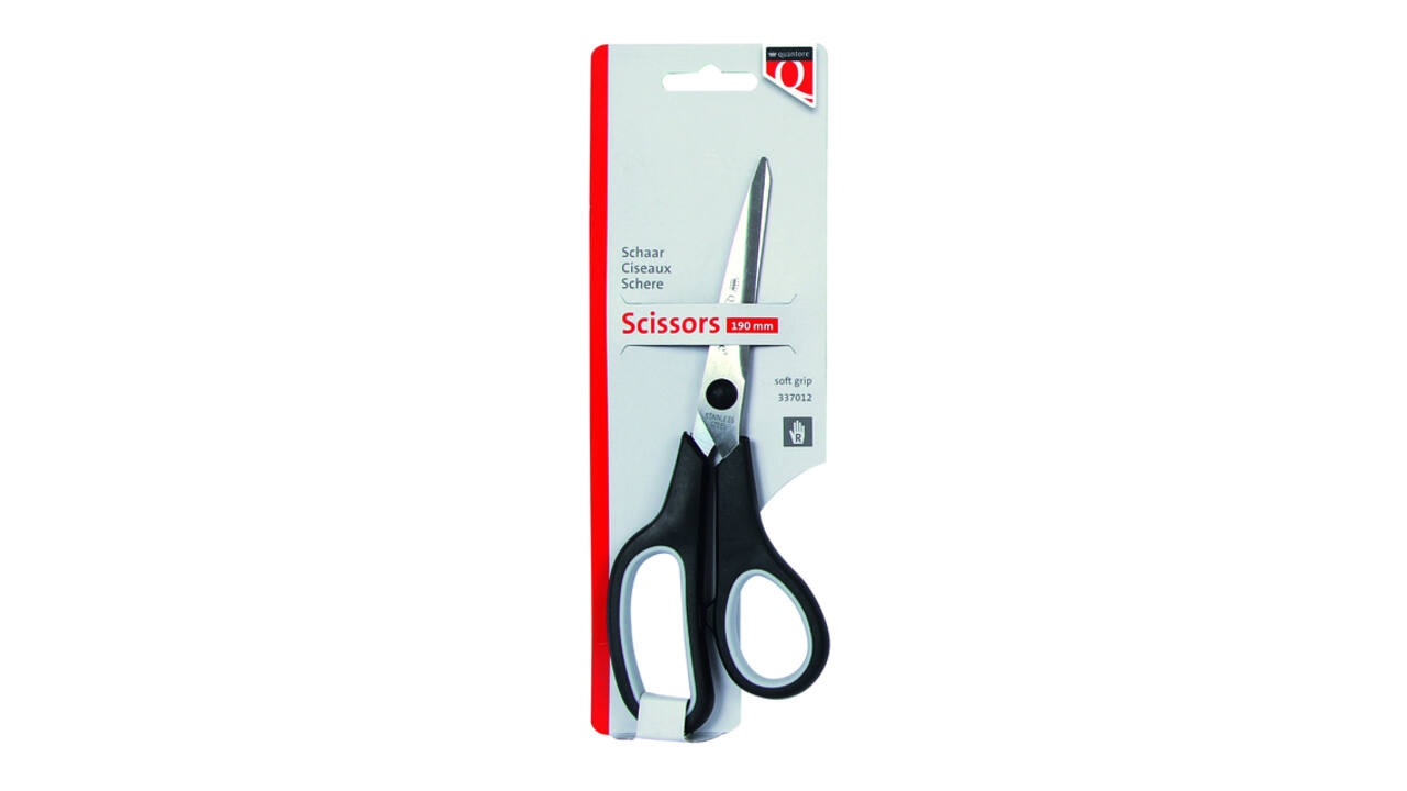 Schaar Quantore 190mm soft grip zwart