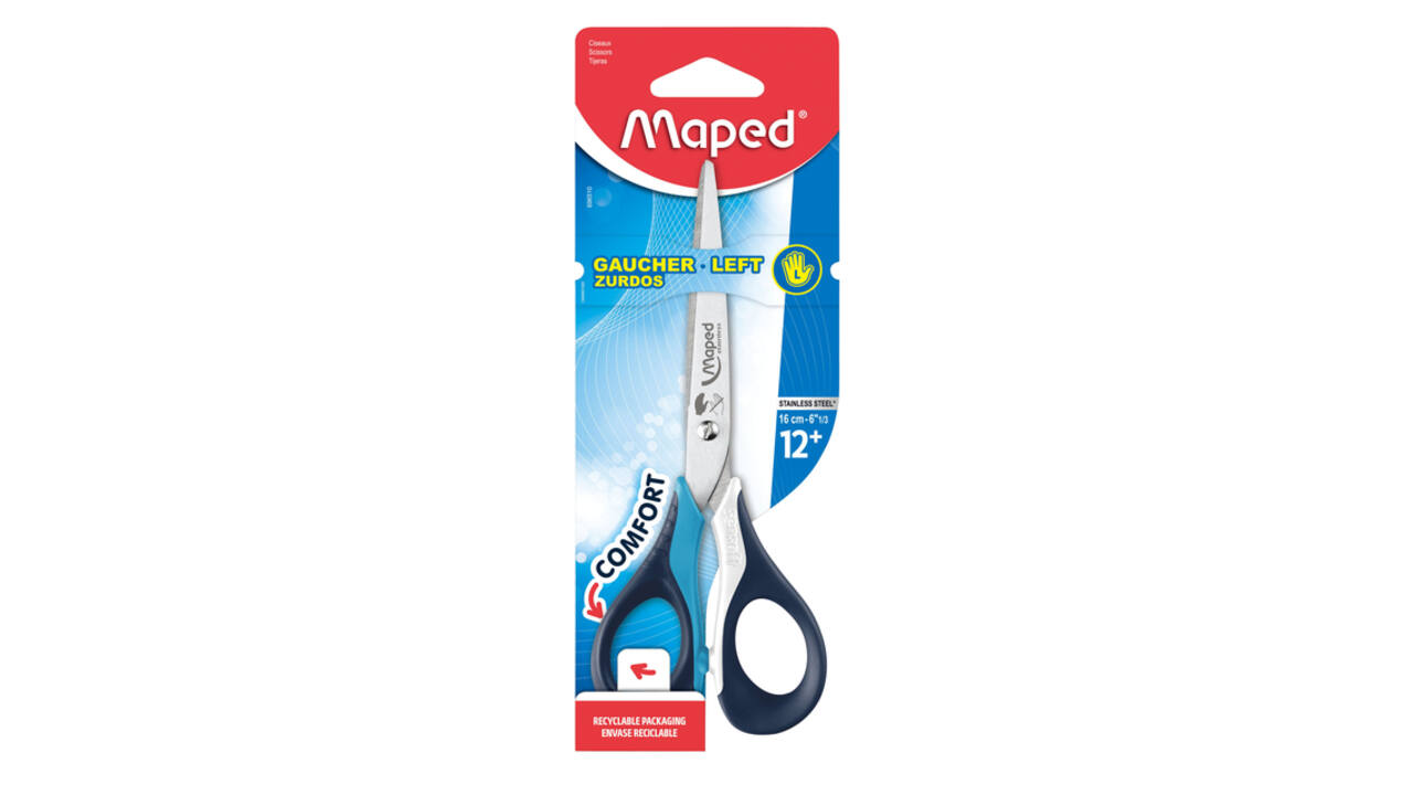 Schaar Maped Sensoft 16cm links assorti