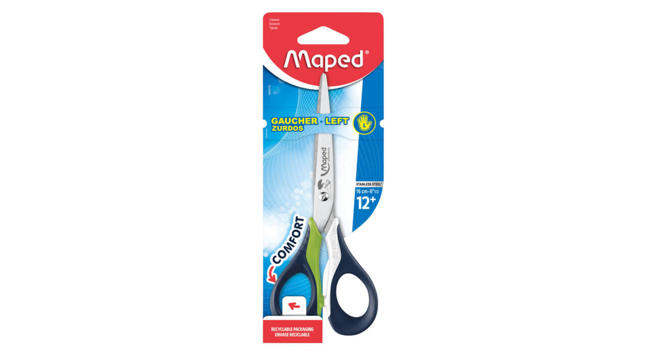 Schaar Maped Sensoft 16cm links assorti