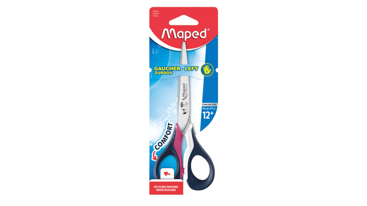 Schaar Maped Sensoft 16cm links assorti