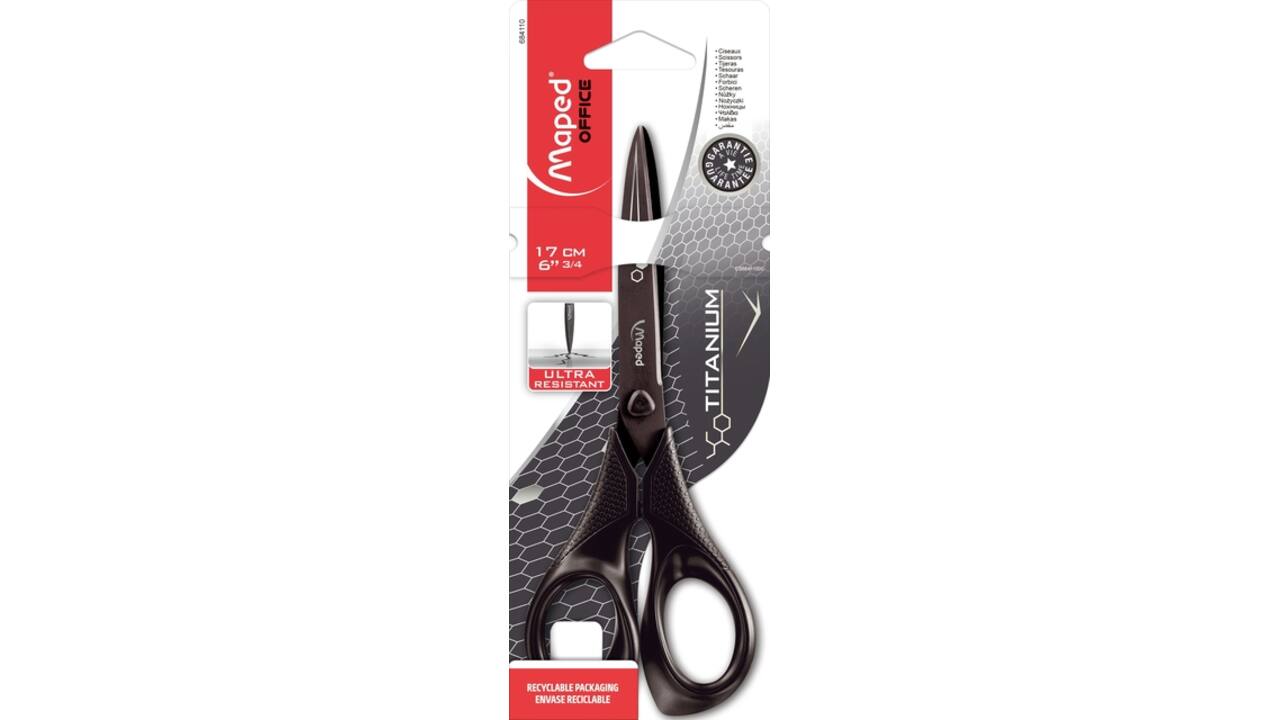 Schaar Maped Titanium 17cm zwart
