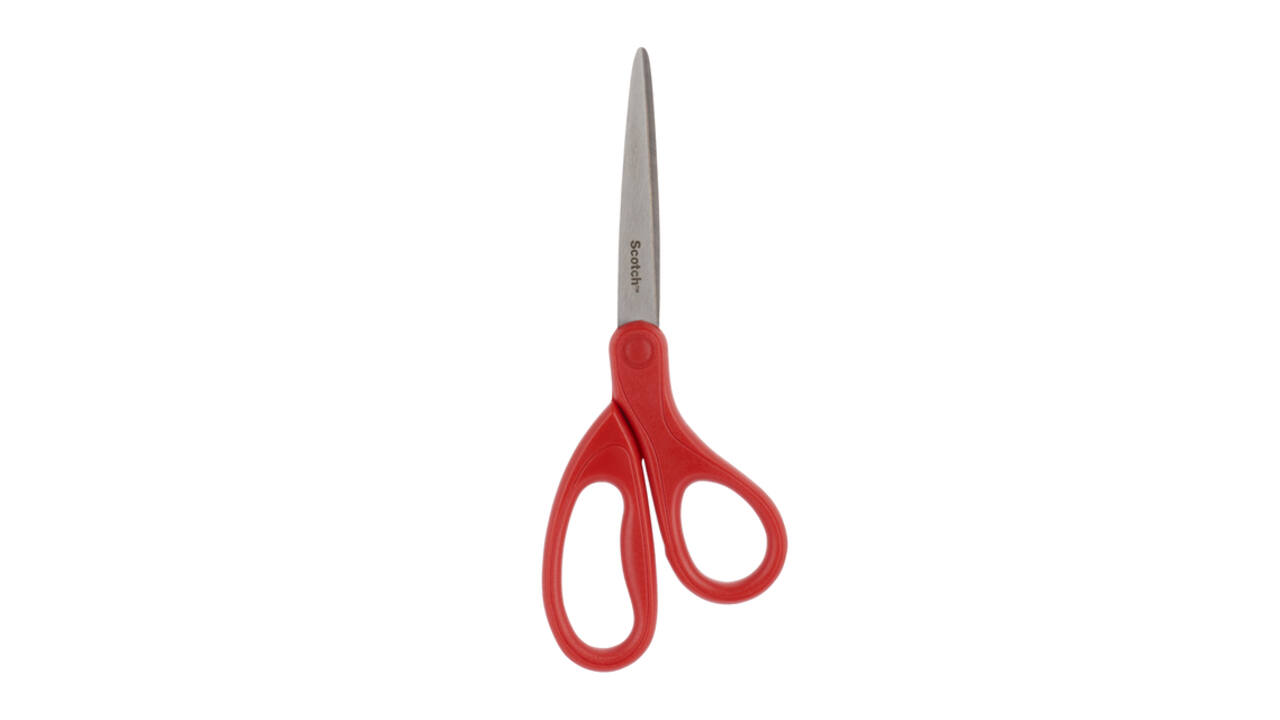 Schaar Scotch 18cm universeel rood blister