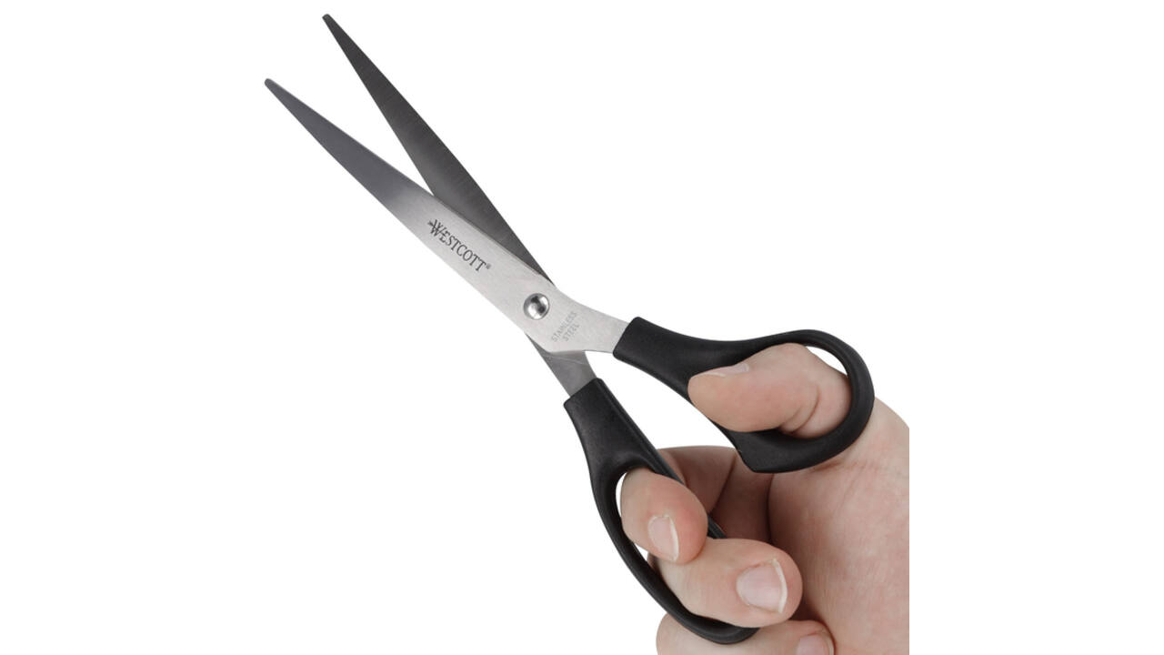 Kantoorschaar Westcott 260mm met kunststof grip rvs