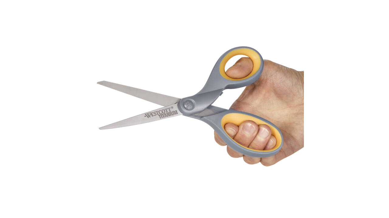 Kantoorschaar Westcott 210mm met softgrip titanium