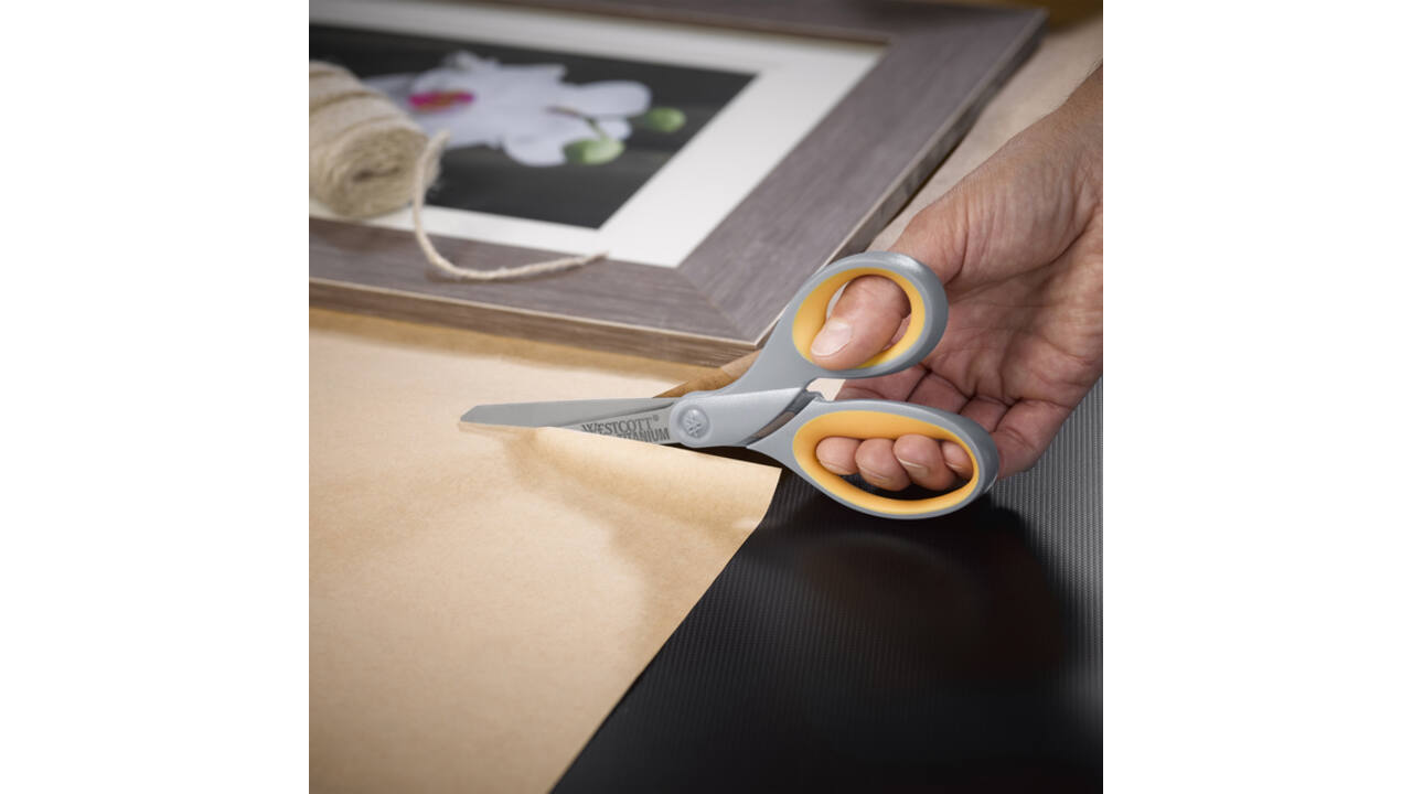 Kantoorschaar Westcott 210mm met softgrip titanium