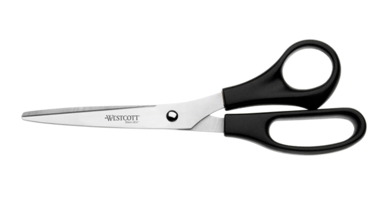 Kantoorschaar Westcott 210mm met kunststof grip rvs