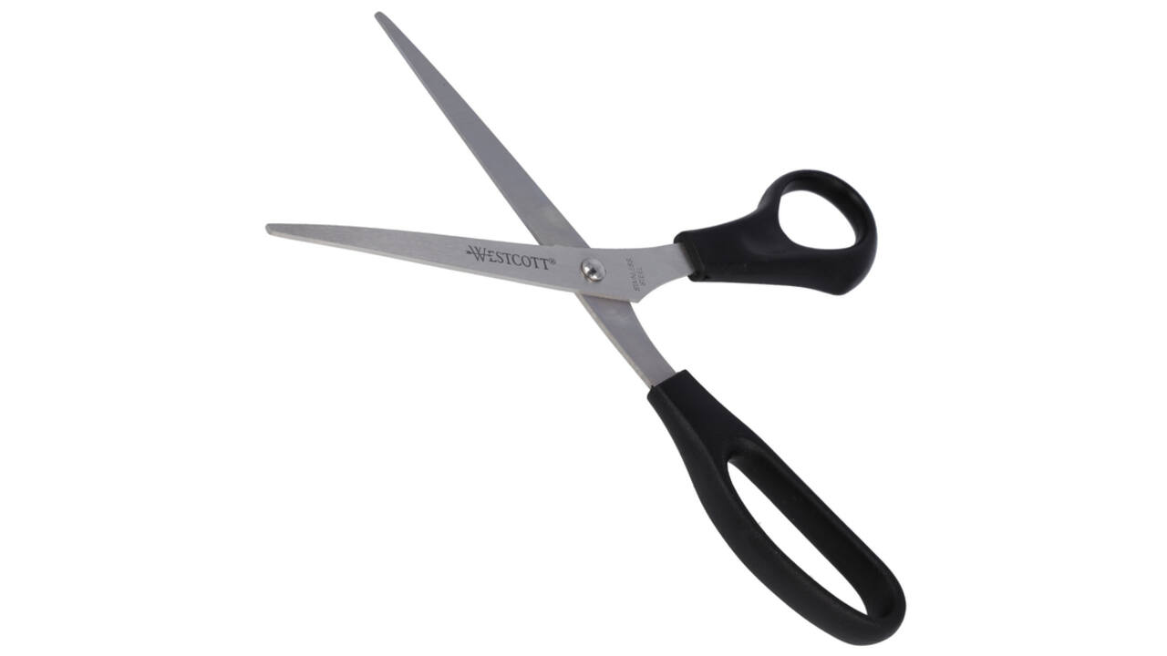 Kantoorschaar Westcott 210mm met kunststof grip rvs