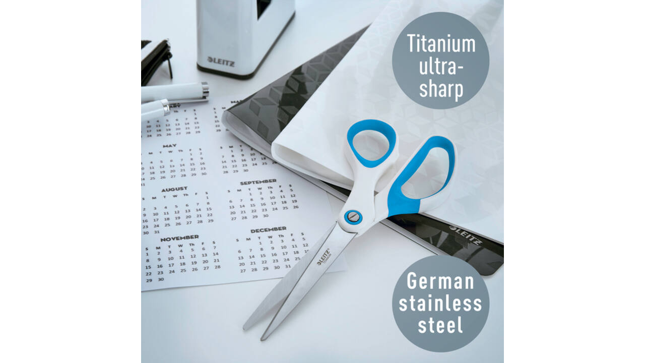 Schaar Leitz WOW 205mm titanium blauw