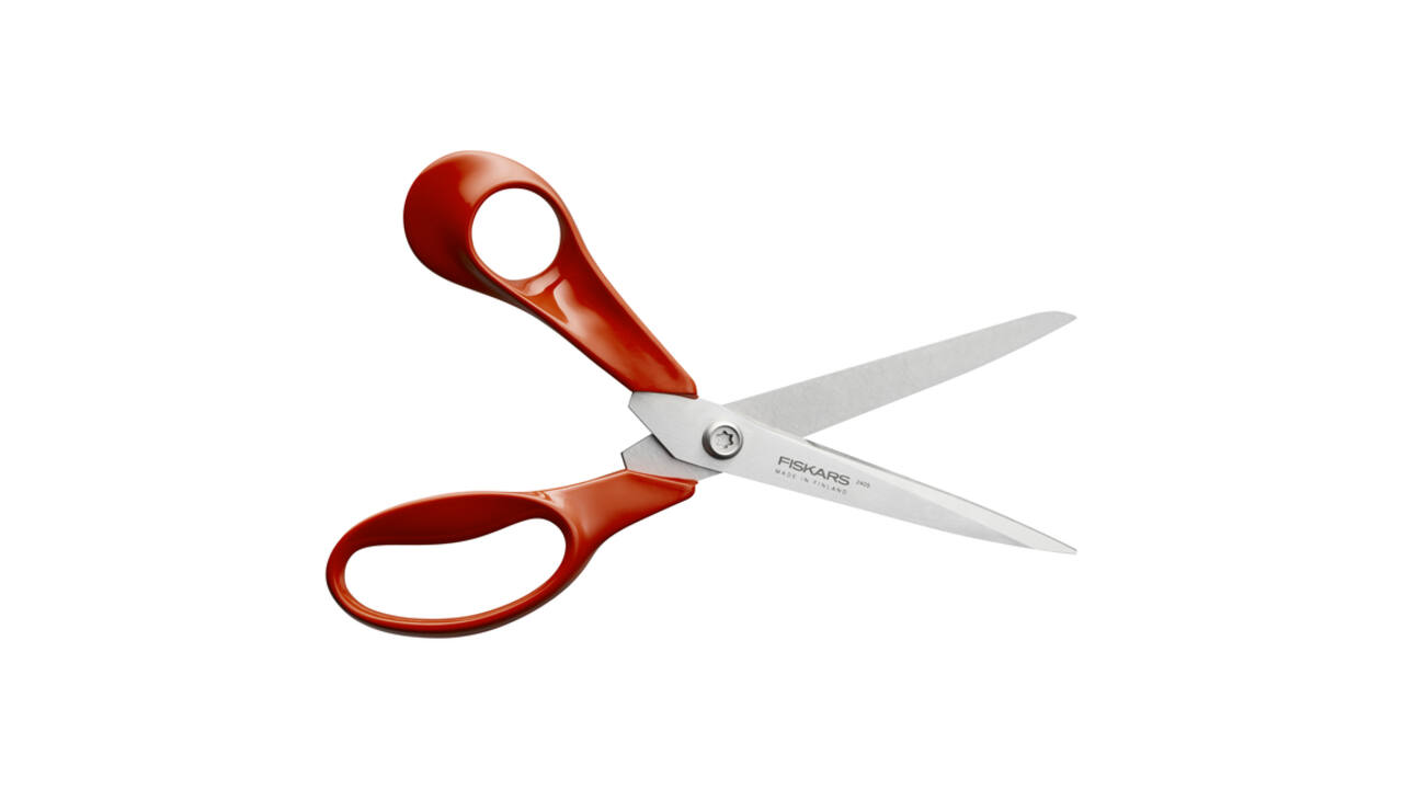 Schaar Fiskars Classic universeel 21cm links rood