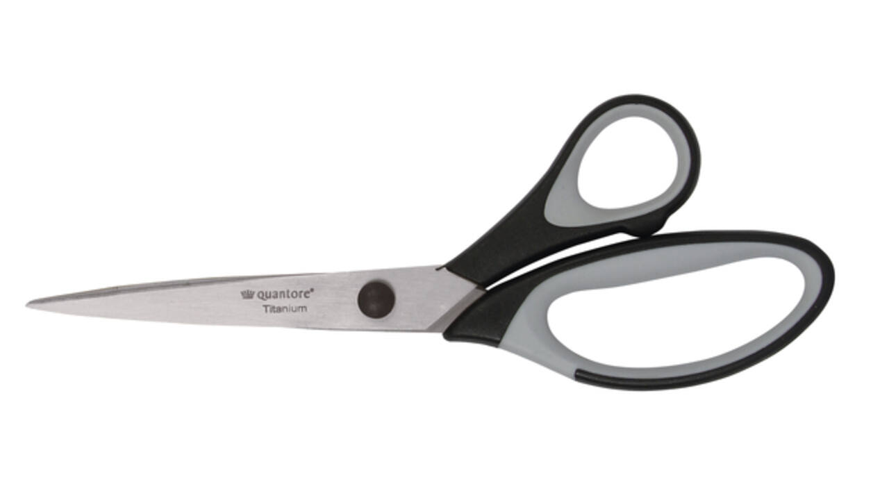 Schaar Quantore 210mm titanium soft grip handvat
