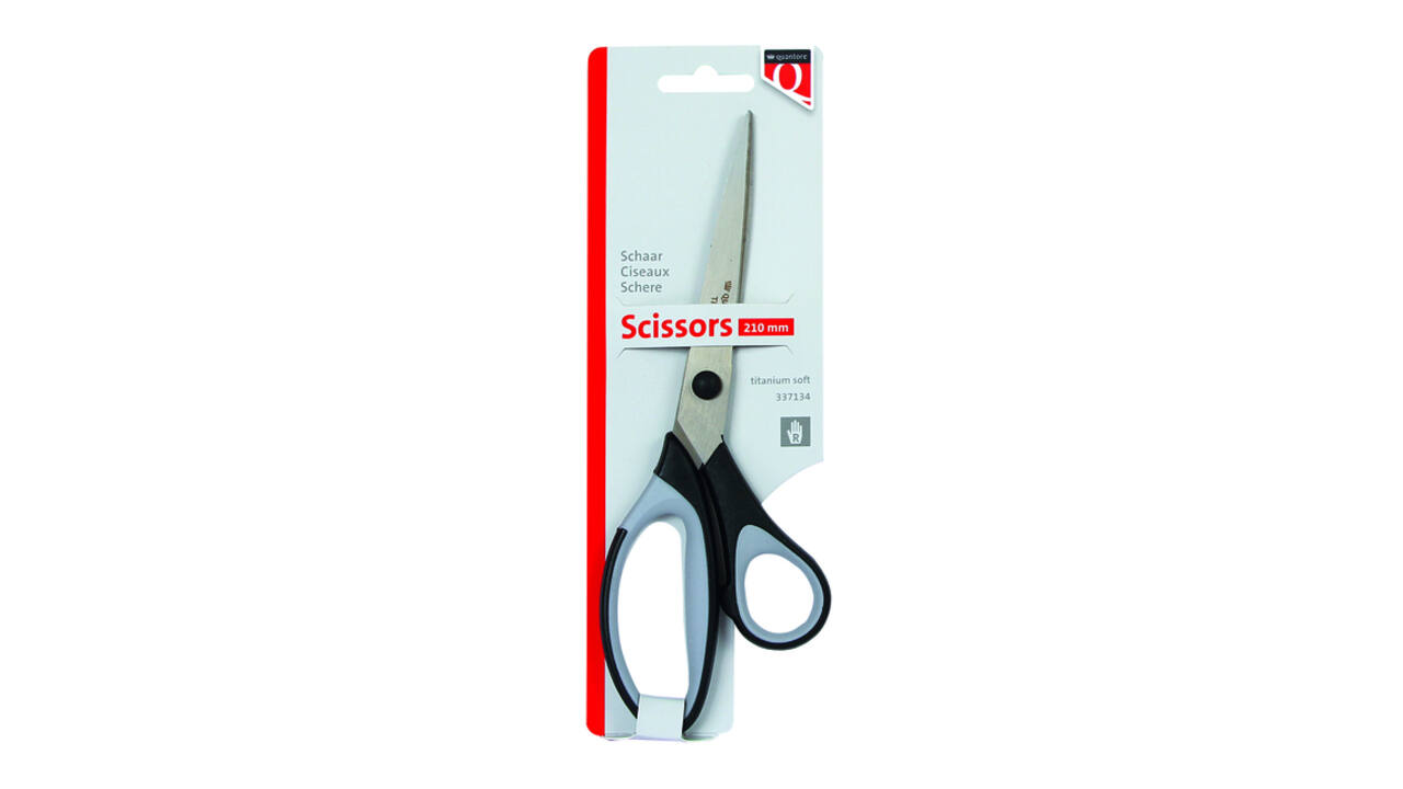 Schaar Quantore 210mm titanium soft grip handvat