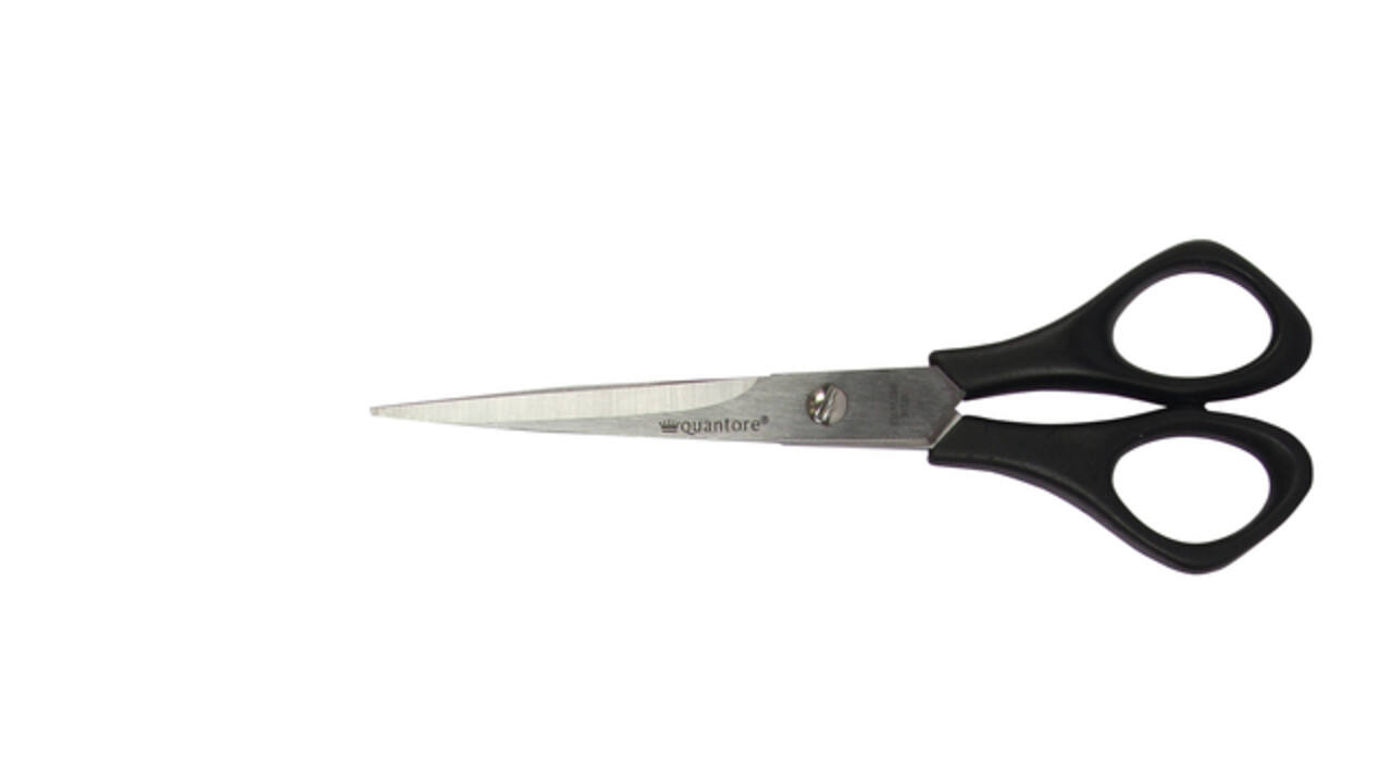 Schaar Quantore 160mm + plastic handvat zwart