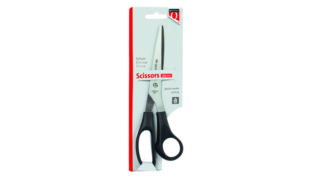 Schaar Quantore 210mm +plastic handvat zwart