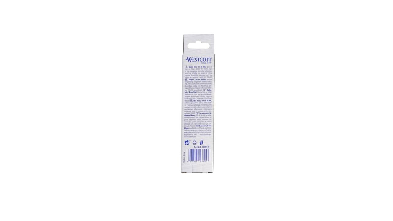 Snijmes Westcott premium 18mm met schuifsluiting rood
