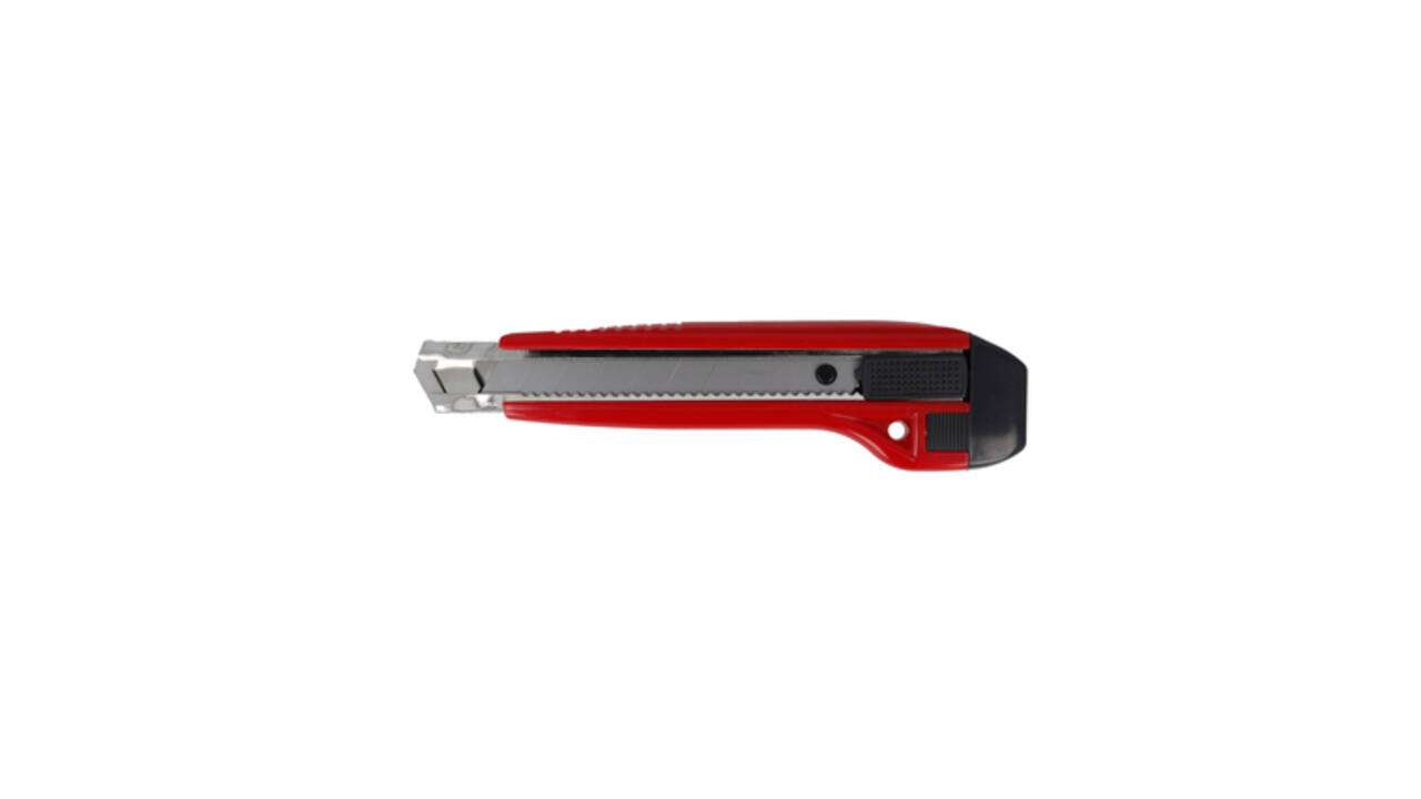 Snijmes Westcott premium 18mm met schuifsluiting rood