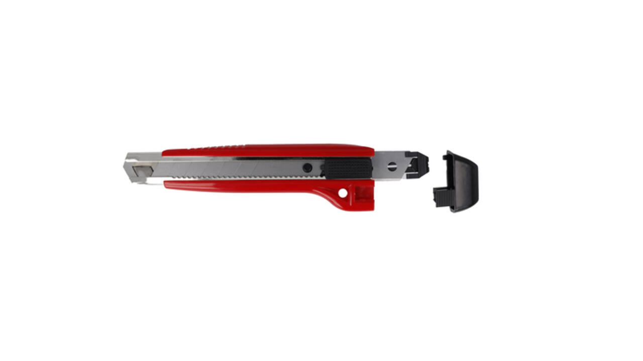 Snijmes Westcott premium 18mm met schuifsluiting rood