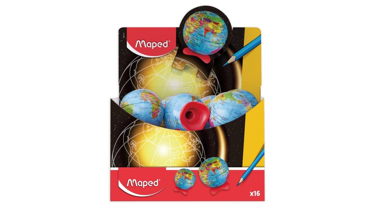 Puntenslijper Maped Globe display á 16 stuks