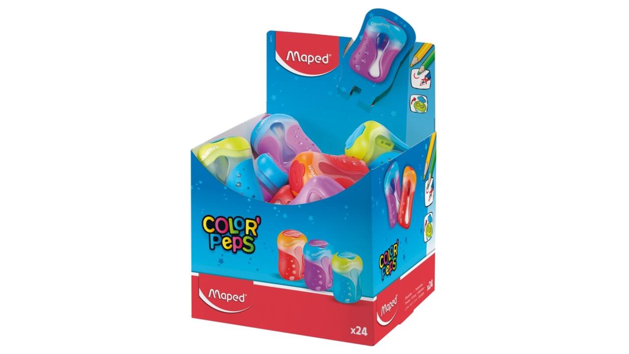 Puntenslijper Maped Color'Peps 2gaats display á 24 stuks assorti