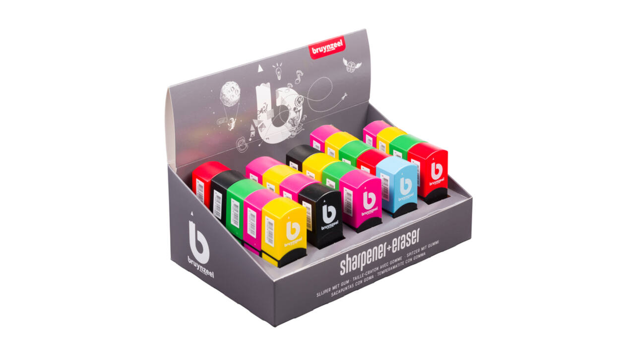 Puntenslijper-gum Bruynzeel Teens assorti