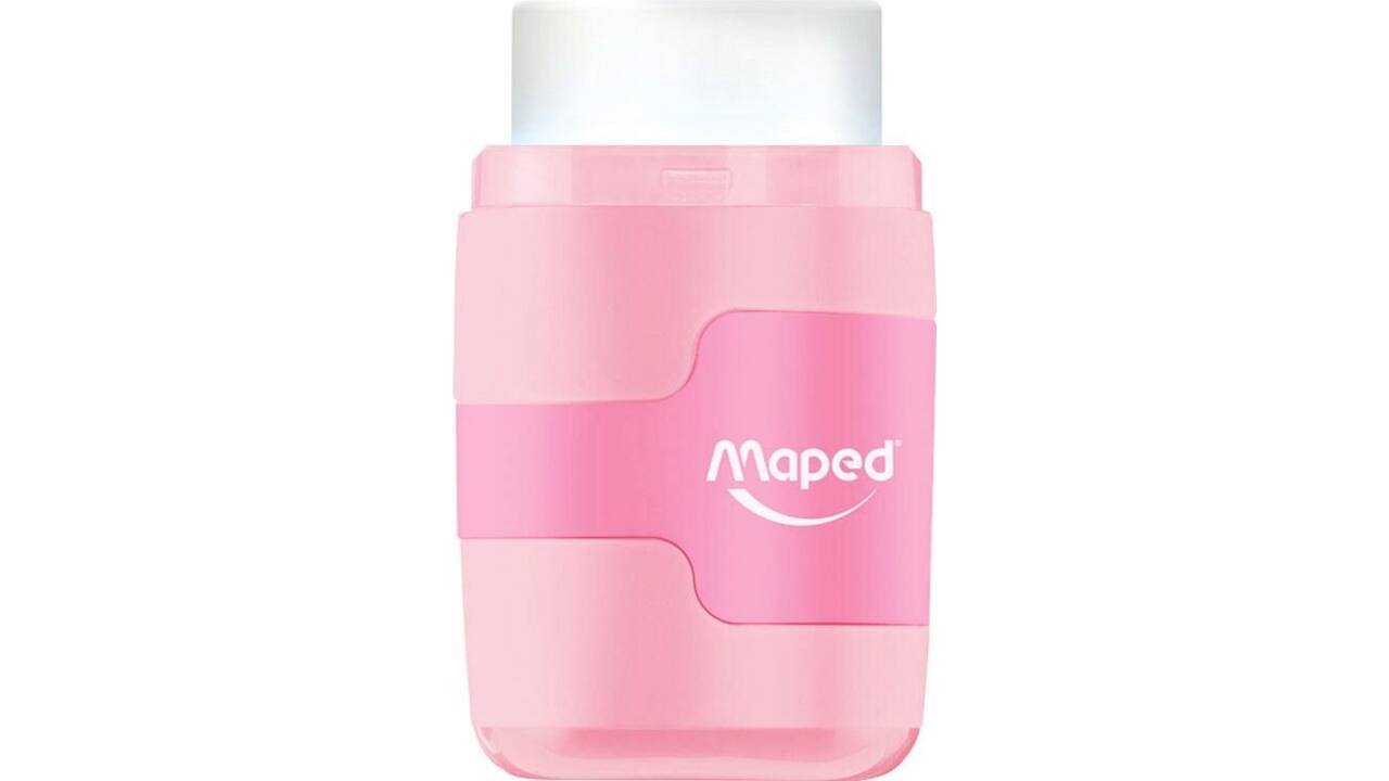 Puntenslijper Maped Connect 2-gaats met gum pastel assorti