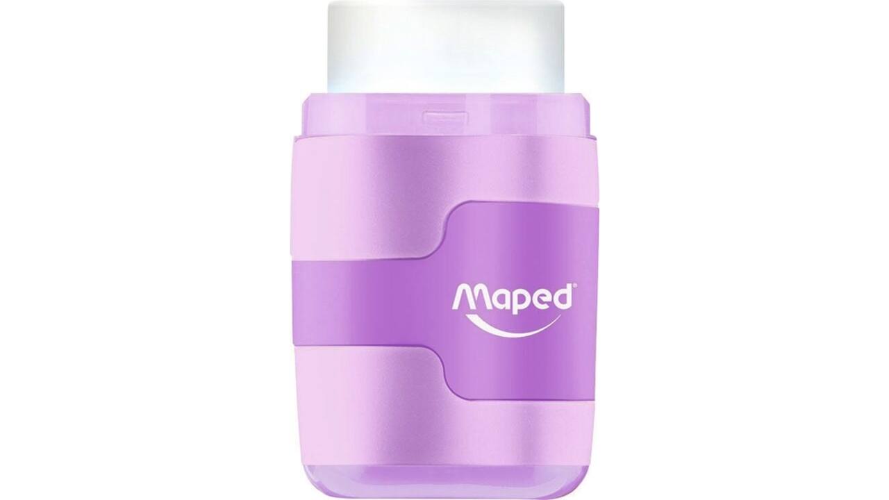 Puntenslijper Maped Connect 2-gaats met gum pastel assorti