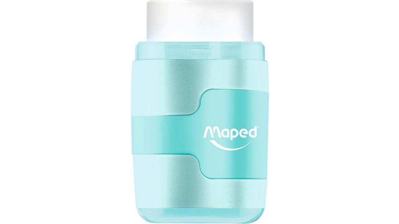 Puntenslijper Maped Connect 2-gaats met gum pastel assorti